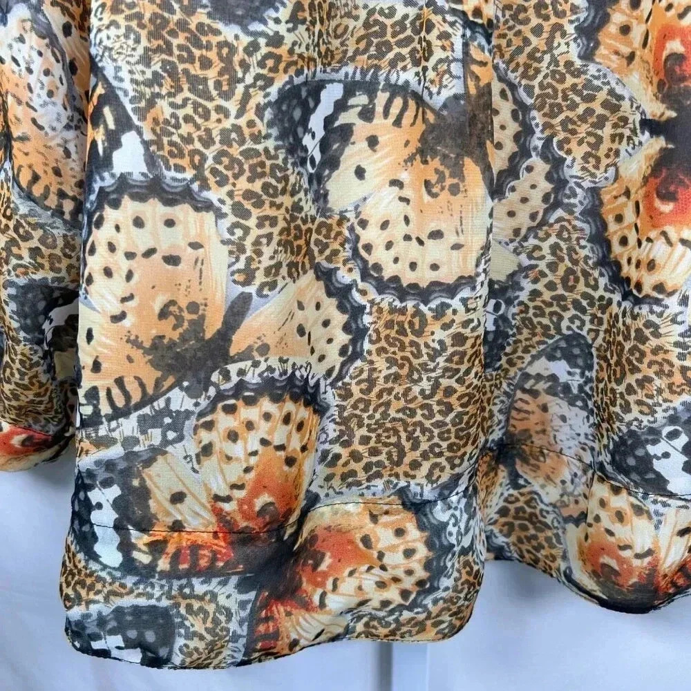 Grace Elements Monarch Butterfly Blouse Size XL C… - image 8